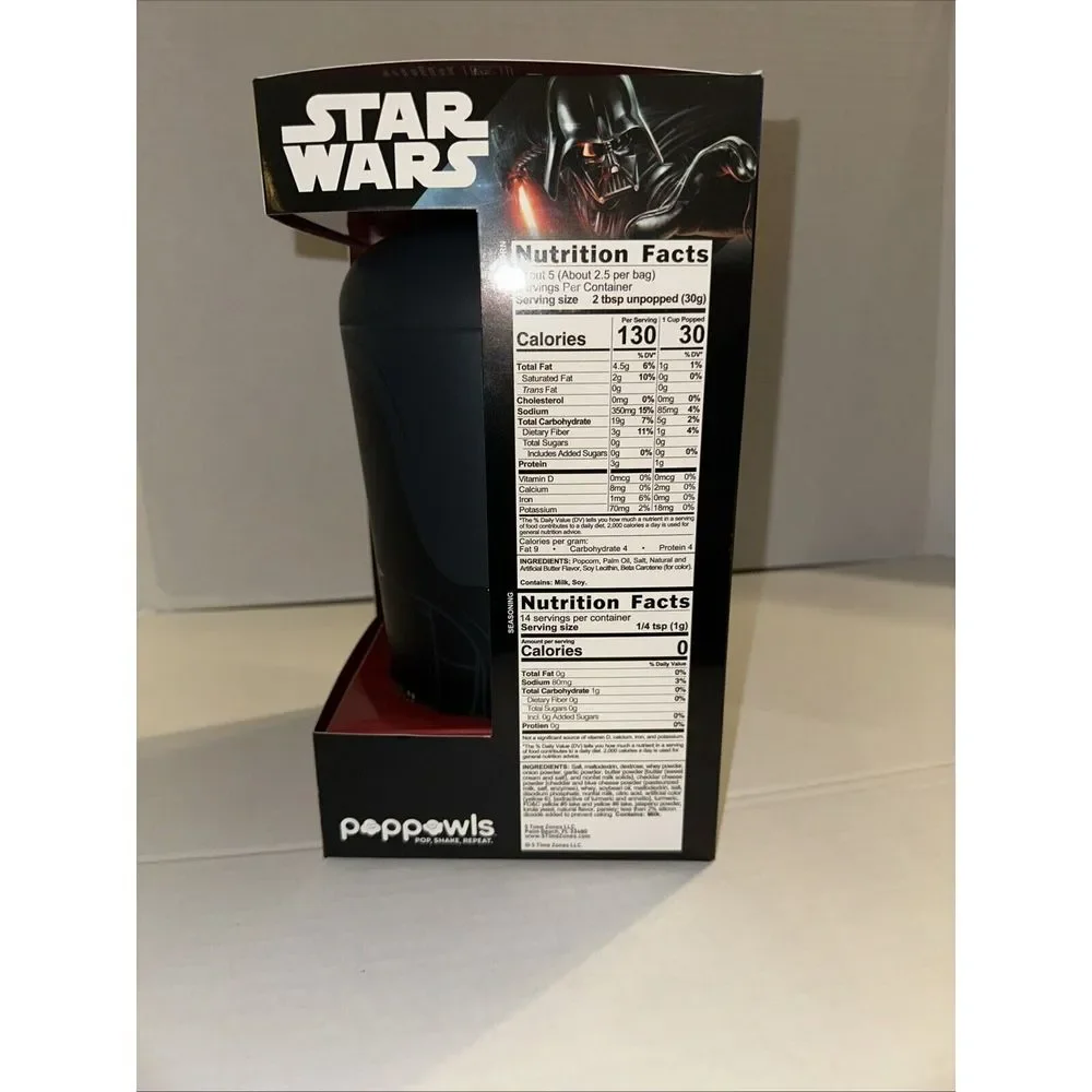 NEW Star Wars Poppowls Movie Night Popcorn Kit With Collectible Bucket And Bowls